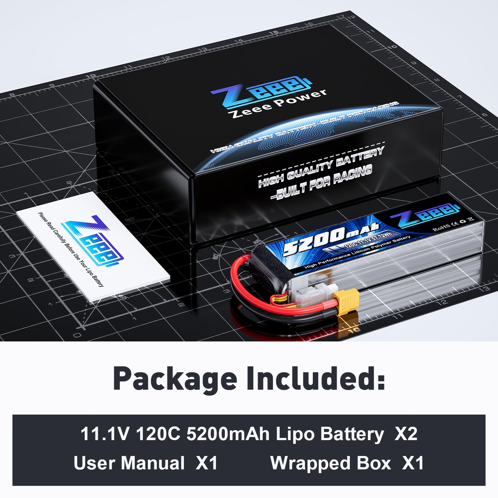 Amazon.com: Zeee 3S Lipo Battery 5200mAh 120C 11.1V RC Soft Pack
