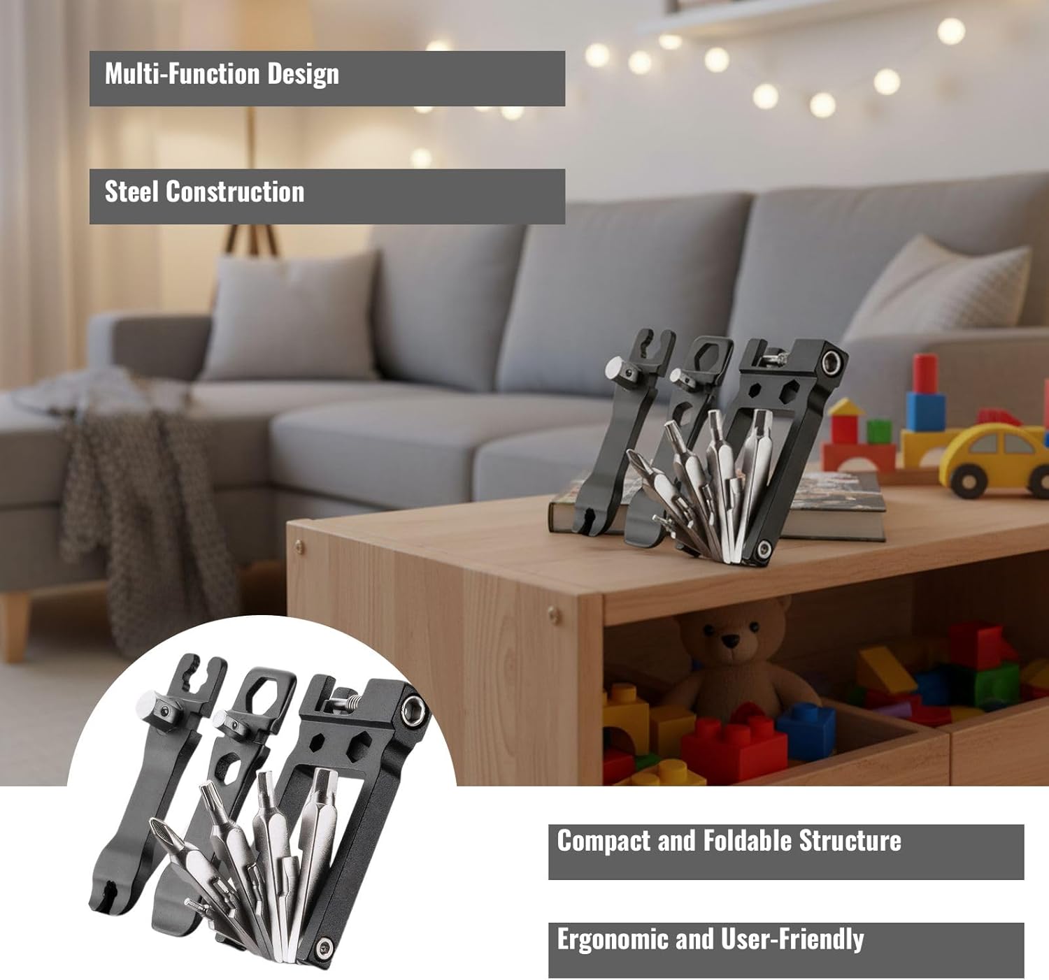 Multi-Tool for Mountain and Road Biking - Compact Foldable Bike Repair Tool