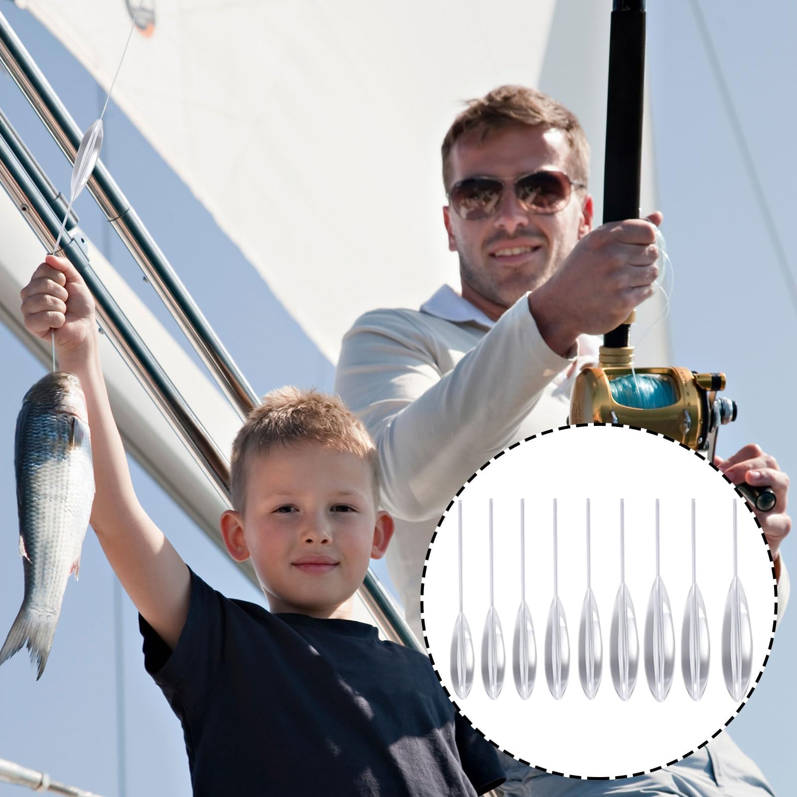 Kit Bombarde da Pesca 9 Pezzi Super Set Pesca Bombarde Semi Affondante, Galleggiante Trota Accessori Pesca Trota
