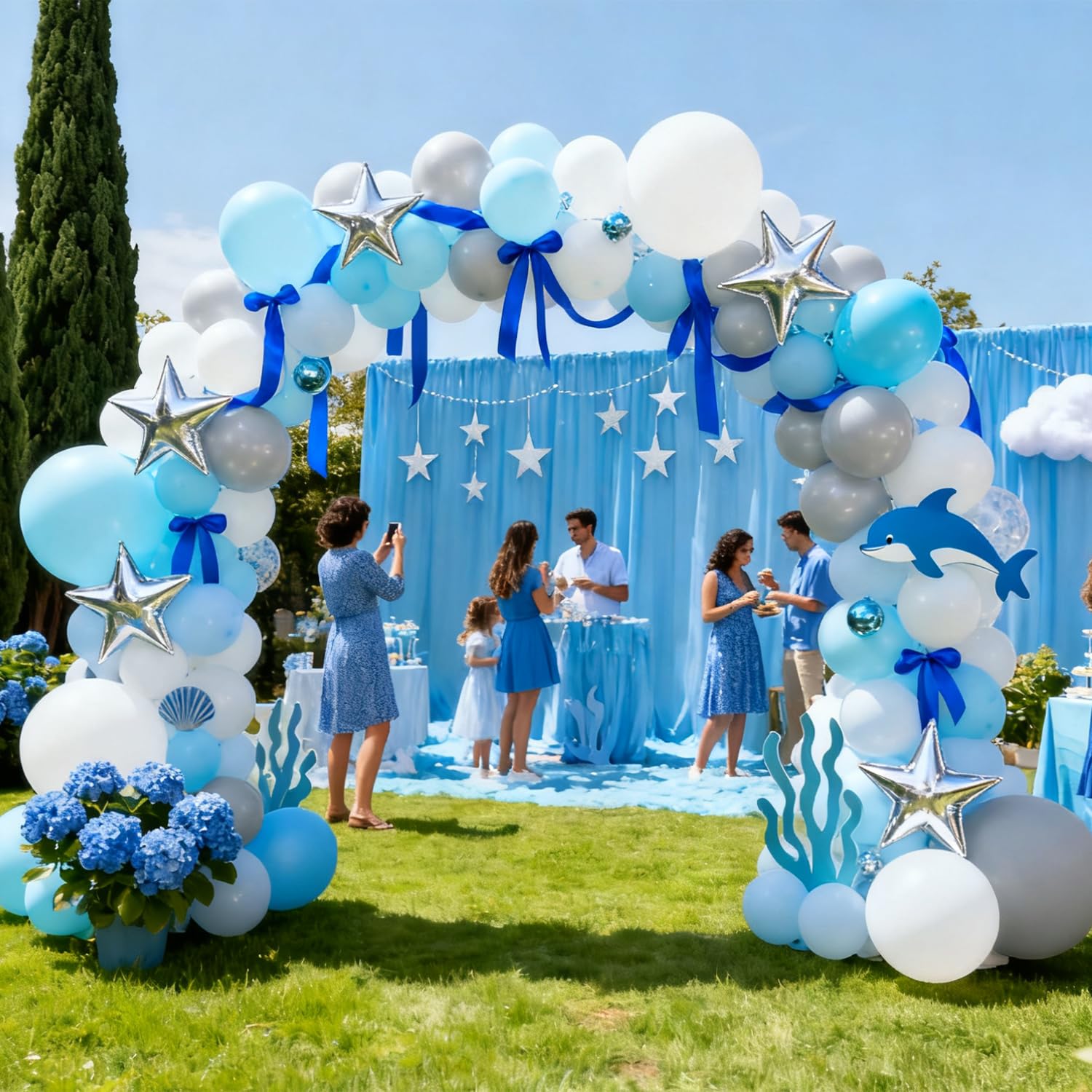 Arche de ballons, kit d'arche de ballons, support de ballons réglable, idéal pour la décoration de ballons lors d'anniversaires, mariages, Noël, fêtes prénatales et divers événements