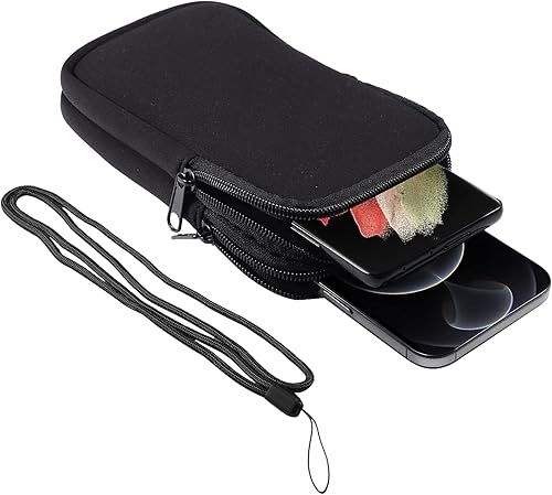 Miniatura 5 de Funda universal de neopreno de doble capa para teléfono celular, funda con cierre para cinturón para iPhone 16 Plus 16 Pro Max 15 Pro Max 14 Pro Max