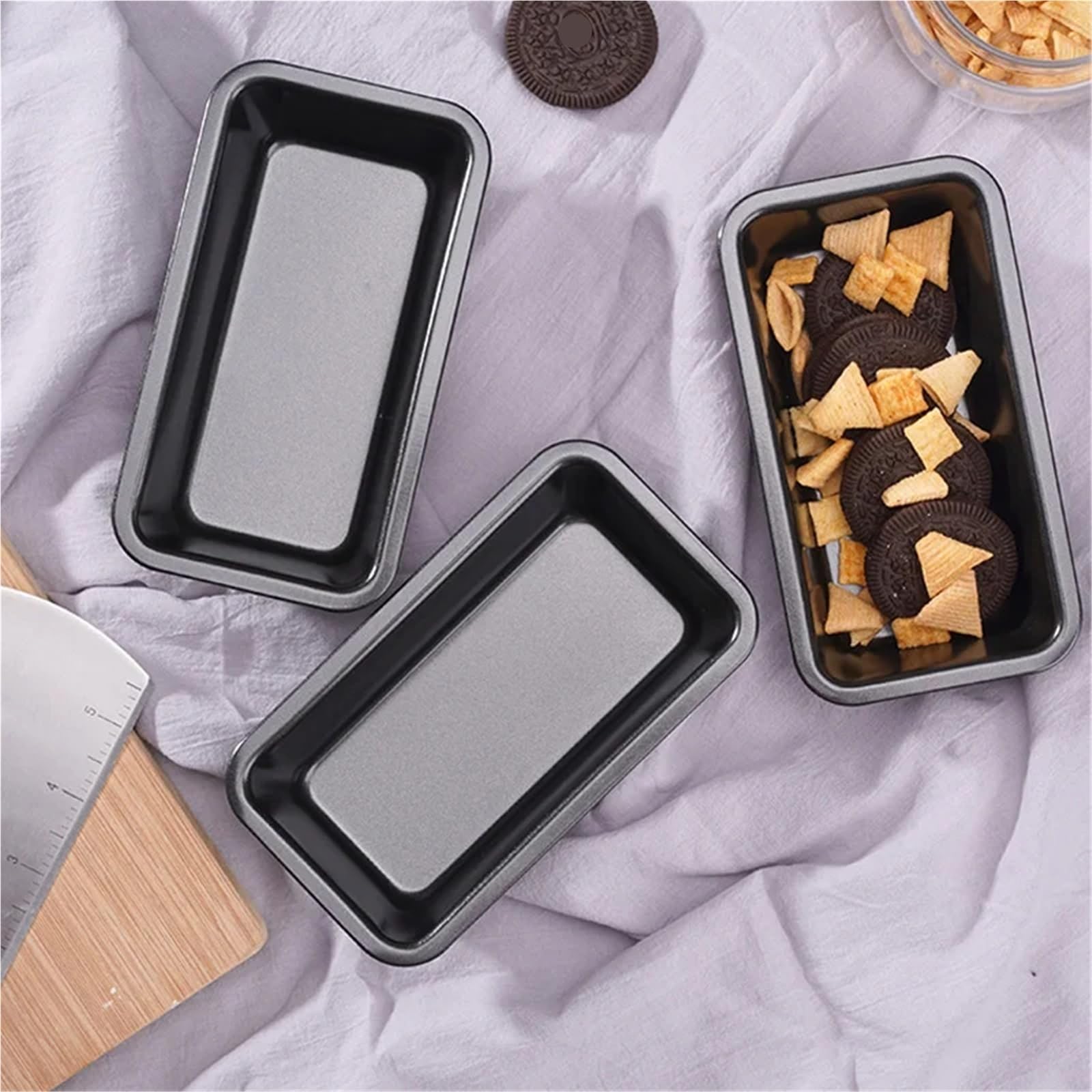 Molde for Pan Rectangular, Molde Antiadherente de Acero al Carbono for Pasteles, Mini Molde for Tostadas, Bandeja for Hornear Pasteles, Herramientas de Cocina for Hornear para ReposteríA(30cm)