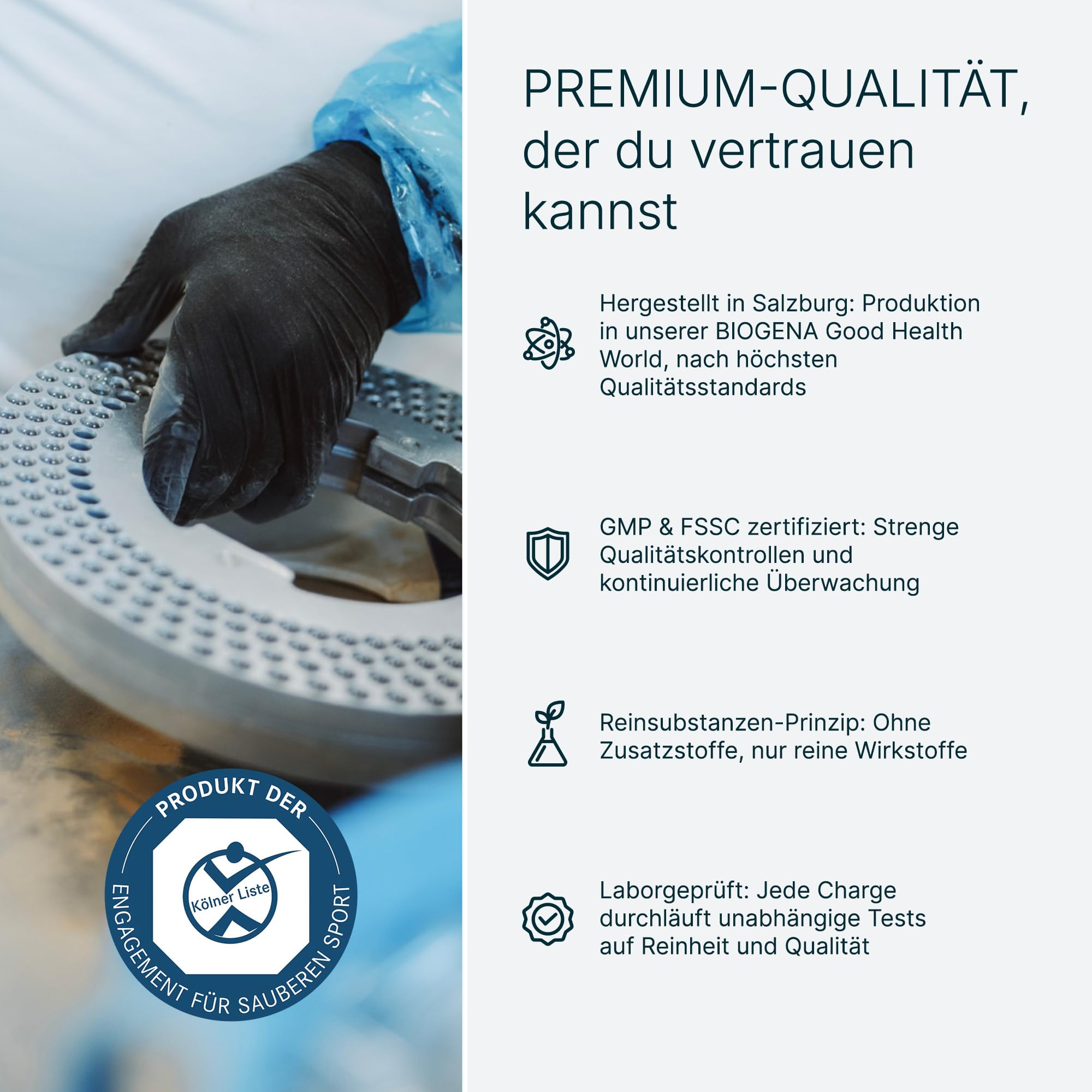 BIOGENA SPORTS Magnesium Sport - Magnesium Komplex mit Vitamin B6-7 Magnesiumverbindungen - Hohe Bioverfügbarkeit - Hochdosiert, Laborgeprüft & vegan - 120 Kapseln