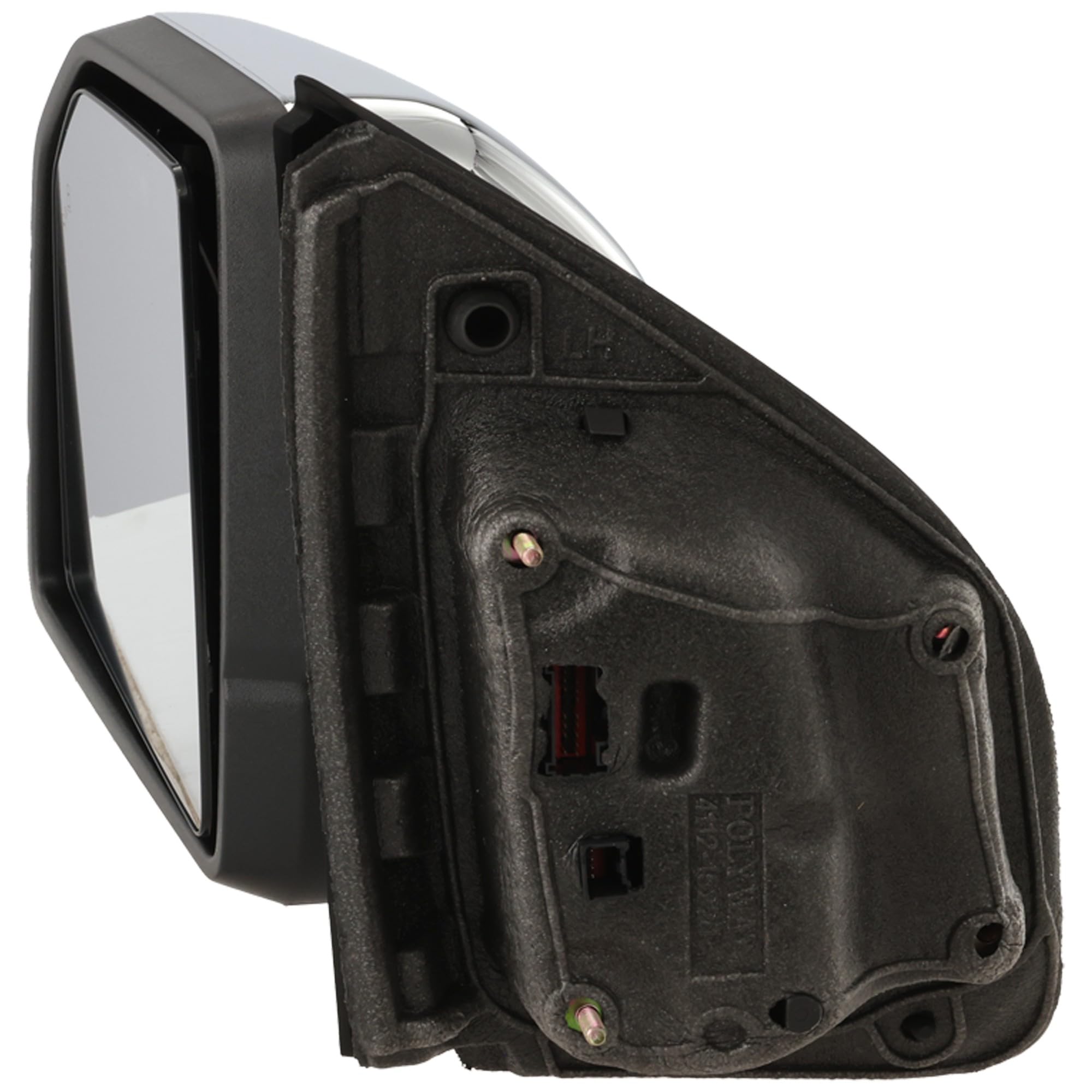 Garage-Pro Specchietto sinistro riscaldato per Ford F-150 2015-2018, pieghevole, con luce di segnalazione, monitor punto cieco, lampada di memoria e pozzanghera; senza regolazione automatica cromata