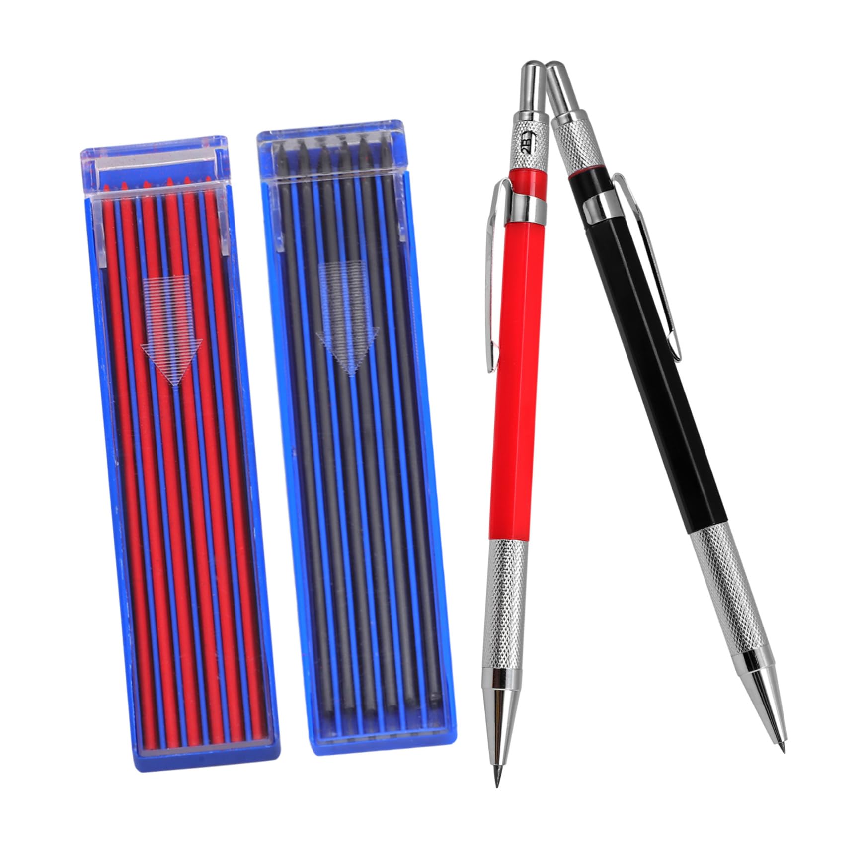 NUOBESTY 5juegos Lápiz Mecánico Para Carpintería Con Recargas Lápiz De Escritura Automático Para Construcción Herramienta Multiusos Para Dibujo y
