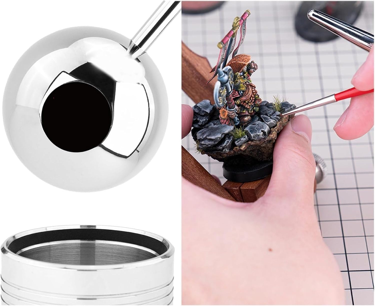 Model Building Hand Stabiliser, Modeling Tools Precision Hand Stabilizer, Rotate Horizontally 360°, Vertically 210°, Fully Mirroring, Effective for Reducing Hand Tremors