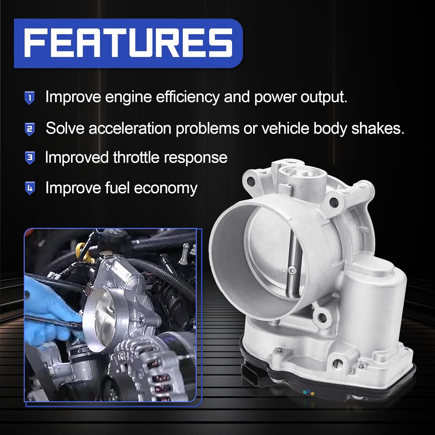 S20062 Electronic Throttle Body For 2015-2017 Ford F-150 Expedition Transit-150 Transit-250 Transit-350/Lincoln Navigator 3.5L V6 Replaces# BL3Z9E926A, BL3Z9E926B, 977-593