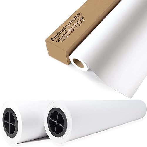 (16 rollos 4 cajas) papel de trazador de 36 x 150 caja de 4 36 pulgadas x 150 pies, 20 libras C1861A papel de enlace en núcleo de 2 pulgadas. Para