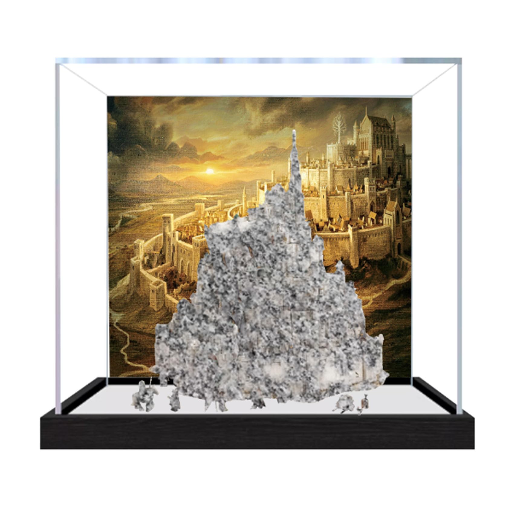 Acrylic Display Case for Le-go 11377 Castle Model, Dustproof Display Box (display box only) (background 3mm-C)