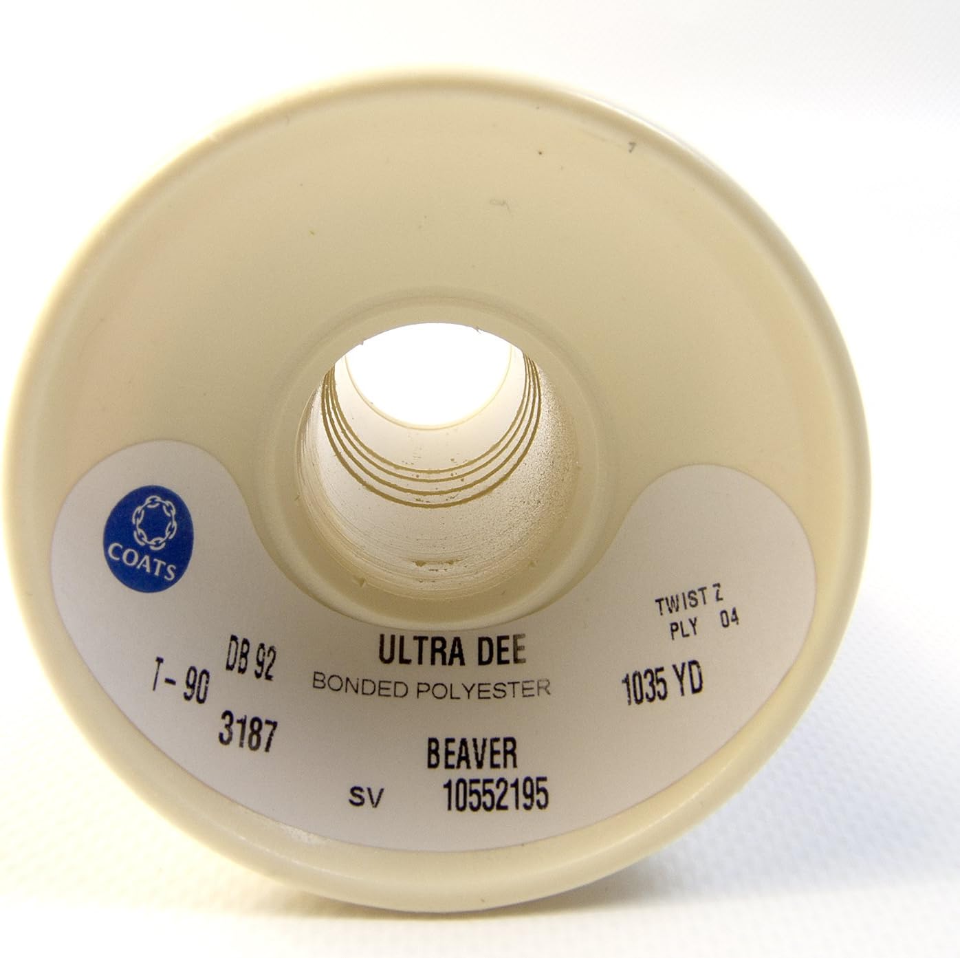 Thread, Polyester, Coats Bonded Polyester Thread-4 oz. Spools, Beaver (Beige) - Size DB-92 T-90