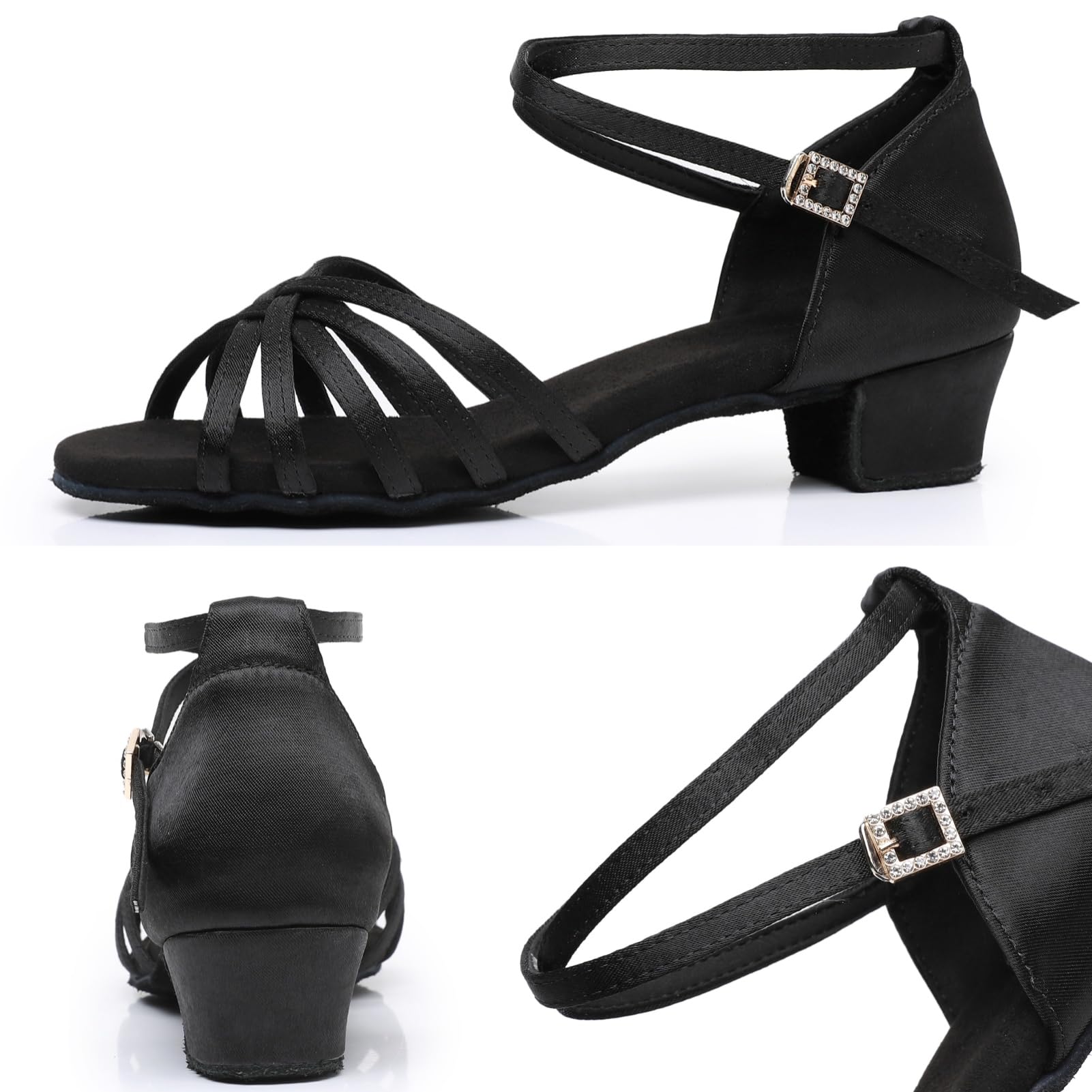 Rosefinch Chaussures de Danse Latine pour Femmes Salsa Tango Chacha Chaussures de Danse de Salon pour Filles Enfants