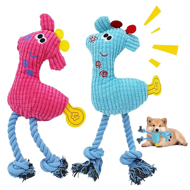 Omnikryp 2 Piezas Juguetes para Perros, Juguetes con Sonido para Dog, Dog Toys Indestructible