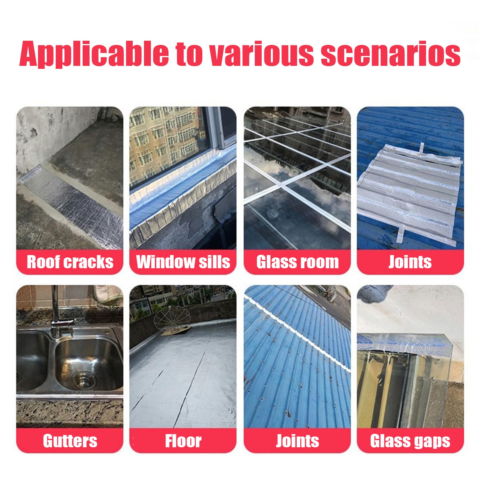 Cinta Fugas Agua Presion,Cinta Impermeable Autoadhesiva,Cinta De Butilo para ReparacióN,Eficaz Y PráCtico,Adecuado para Una Variedad De Tareas De Sellado