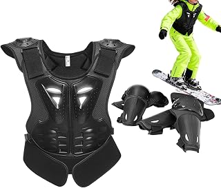 Equipaggiamento Per Moto Da Cross,Protettore Toracico Con Ginocchiere E Gomitiere - Equipaggiamento da Motocross Traspirante | Per Guida Pattinaggio Skateboard Bici Attività Esterne