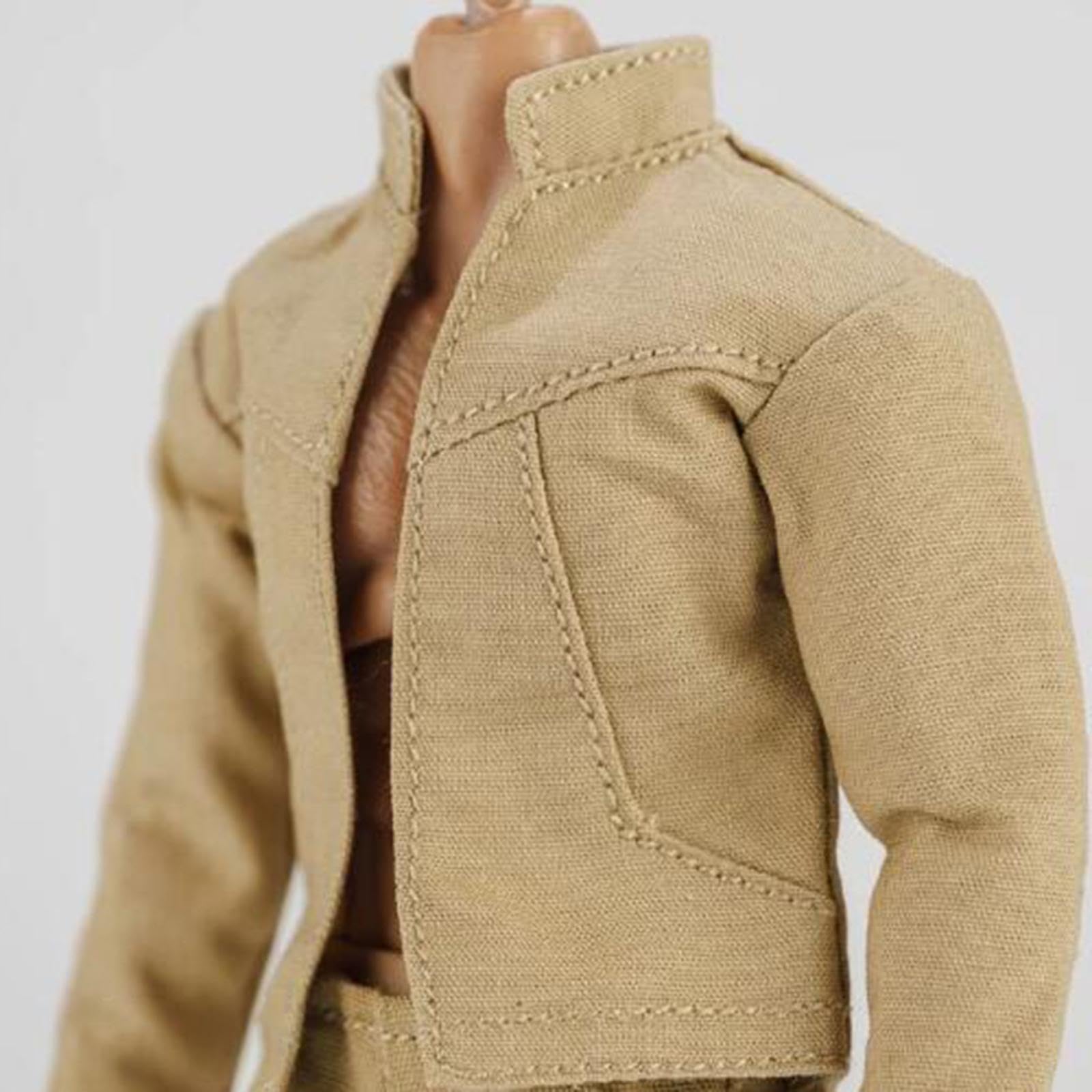 1/ Kit de Ropa para Figuras de Muñecos Masculinos de 6 Pulgadas Que Incluye Chaleco Y Pantalones, Caqui