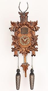 Trenkle Quartz Cuckoo Clock 5 Leaves, Head of a Deer TU 371 QM