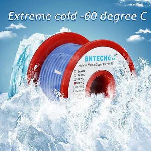 Vista 67 de Bntechgo 18 alambres de silicona suave y flexible, silicona resistente a altas temperaturas, altamente eficiente 18 AWG calibre, 150 hilos