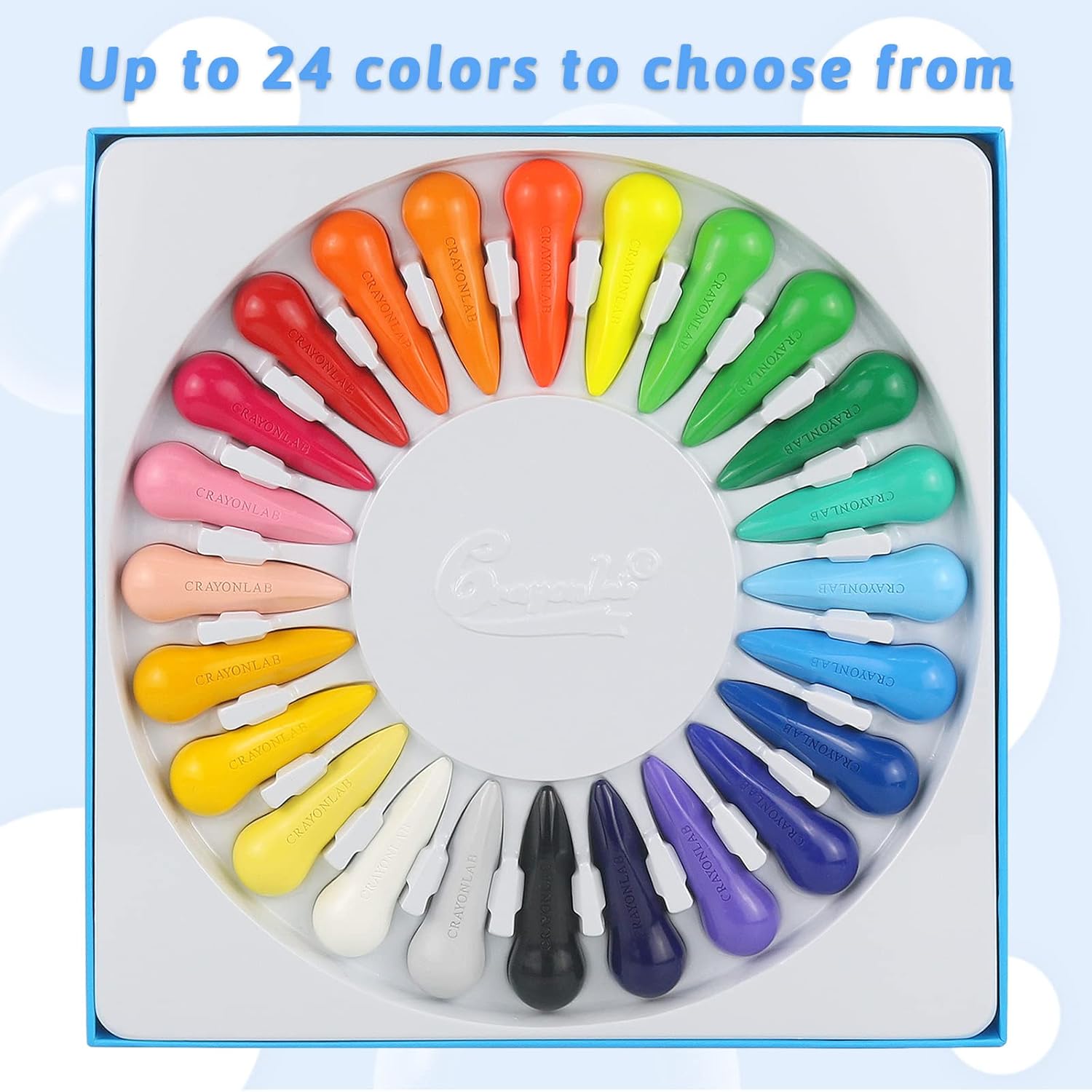 Baby Crayons for Toddlers,Washable Wax Crayons for Babies,Safe and Non