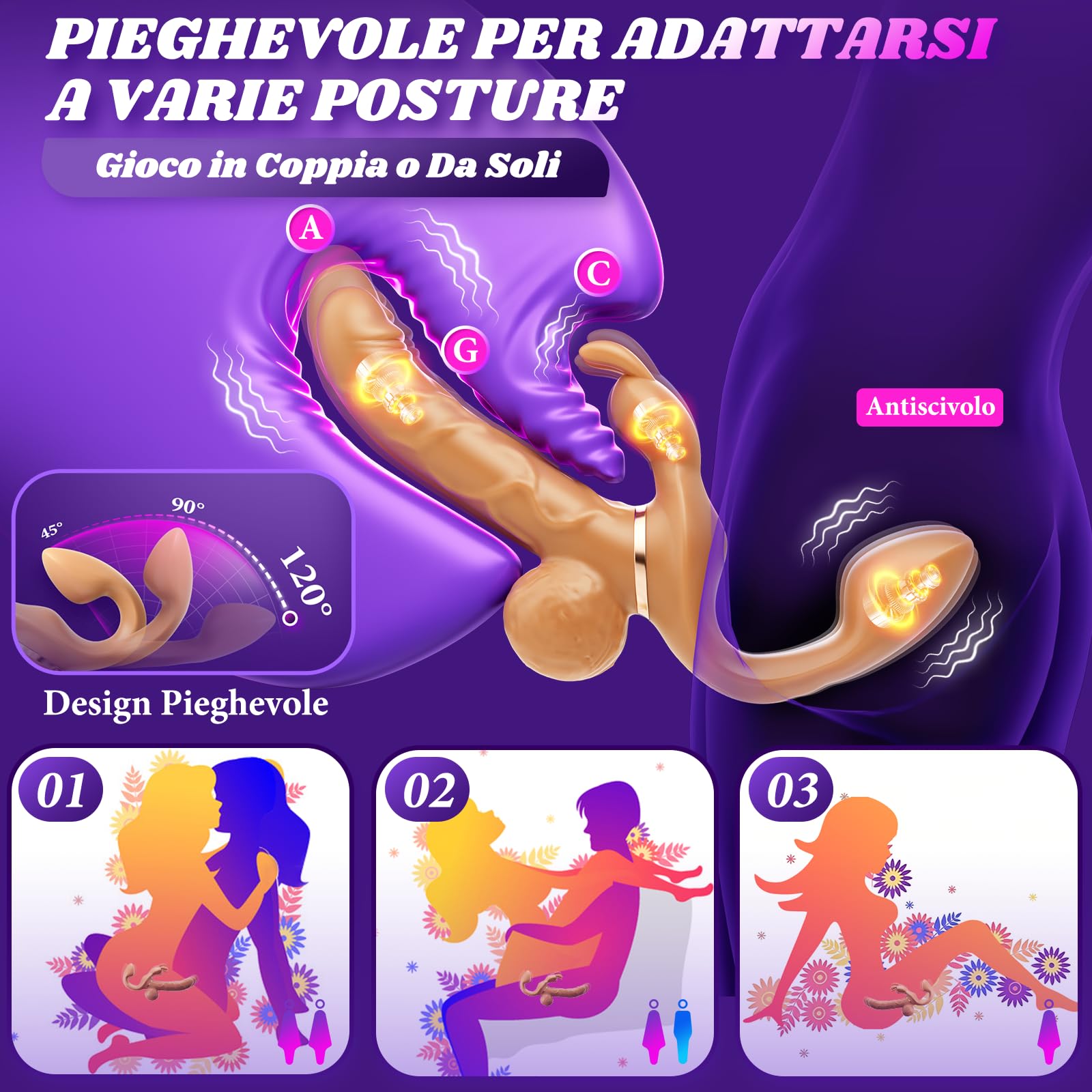 Sex Toys Vibratoreper Donna Professionale Clitoride - Strapon Dildo Anale Stimolatore Clitoride Femminile con Spinta e Vibrazione Pene Vibratore Realistico Sexy Toys Sessuali per Donna Coppie Lesbiche