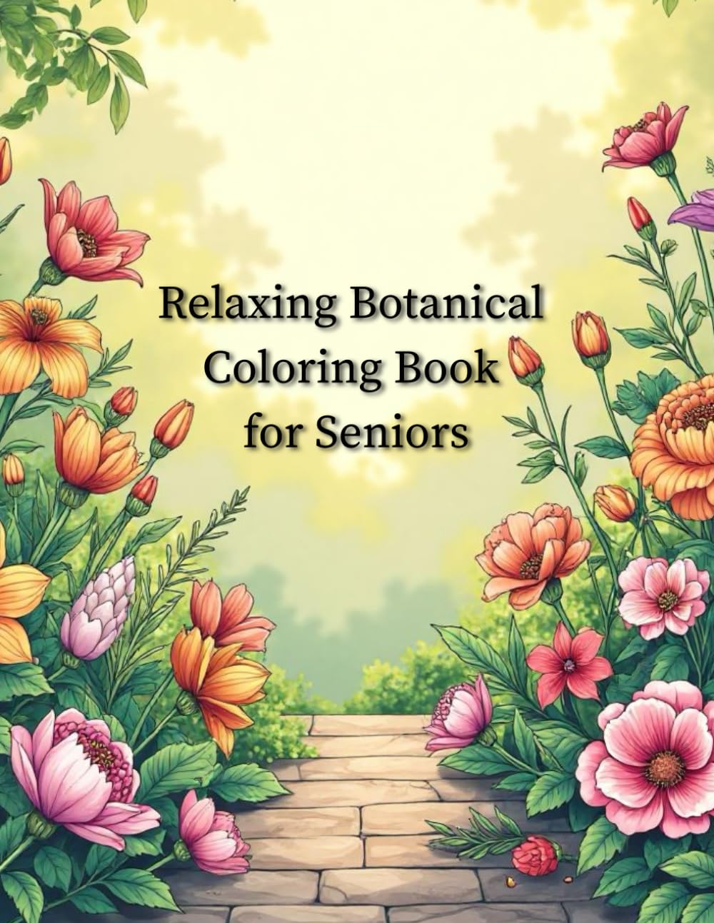 Relaxing Botanical Coloring Book for Seniors: Big Outlines – Easy to See & Color, 60 Flower & Leaf Scenes (ColorLoom Press Seniors Collection)