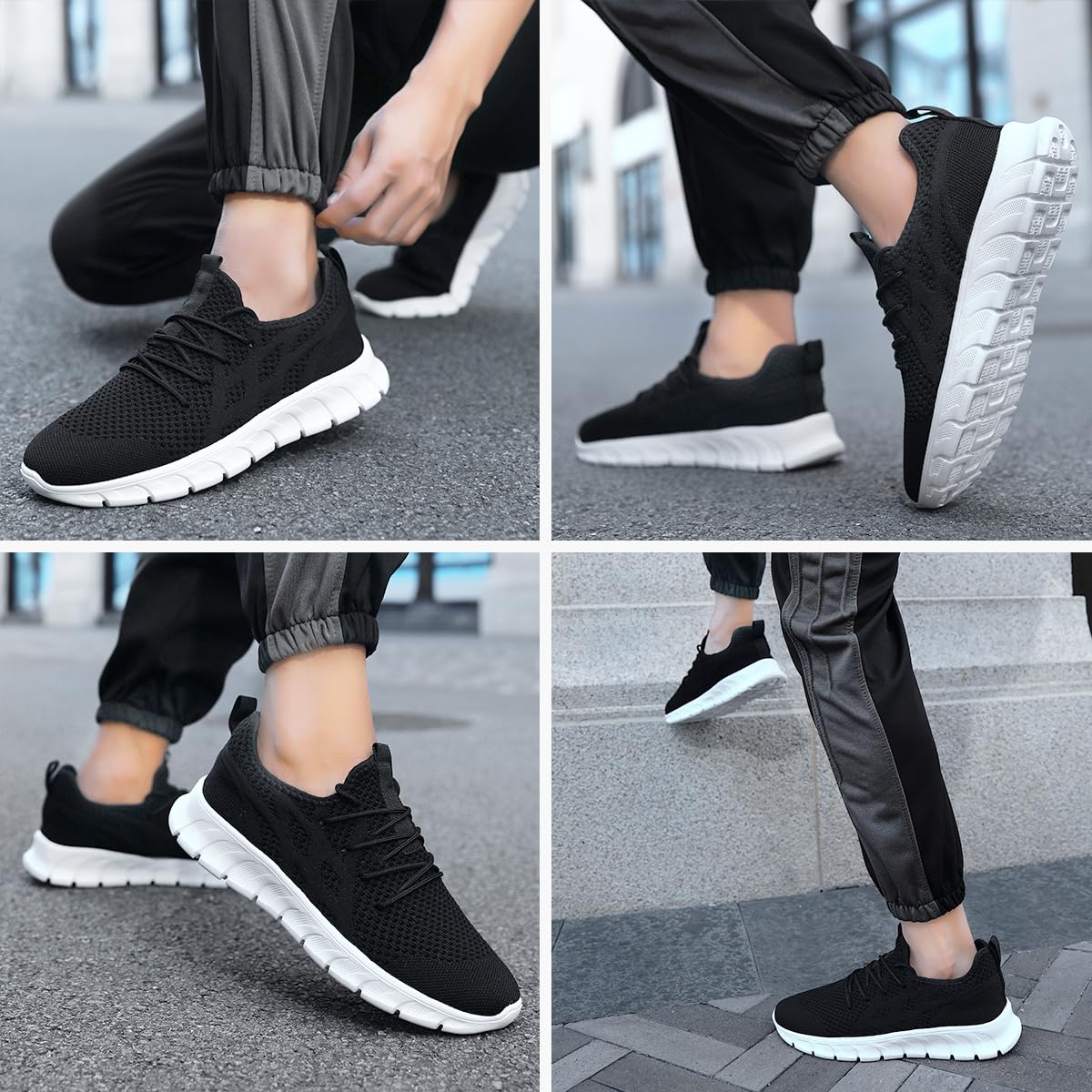 Zapatillas Deportivas de Ocio para Hombres cómodas y Transpirables Zapatillas de Fitness Trotar Entrenamiento de Tenis Voleibol Moda Ligera EU 39-46