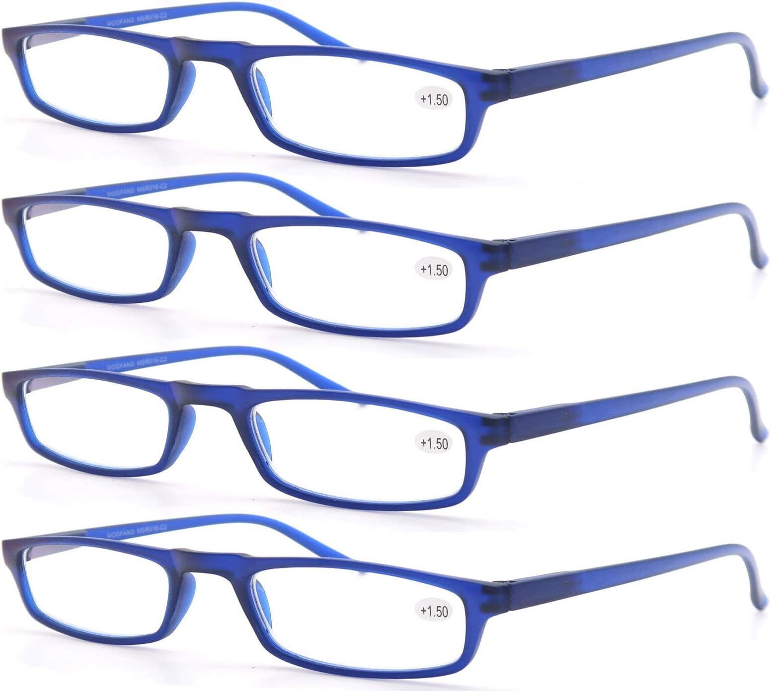 MODFANS Set Of Reading Glasses For Men Women Readers With Comfortable Spring Hinge Stylish Look With Pouch