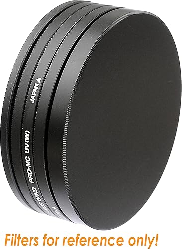 Vista 5 de Fotasy Casquillos de la pila del filtro del metal de 219.8 ft m, aleación de aluminio, delgado se adapta al filtro UV CPL Fader ND de 219.8 ft m