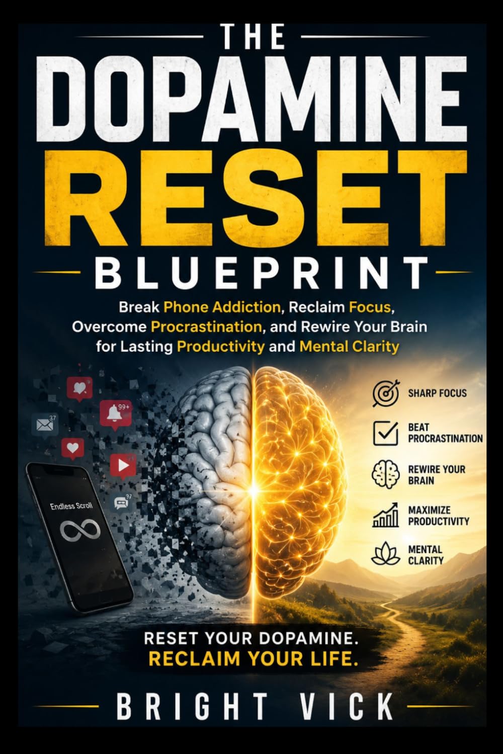 The Dopamine Reset Blueprint: Break Phone Addiction, Reclaim Focus, Overcome Procrastination, and Rewire Your Brain for Lasting Productivity and Mental Clarity