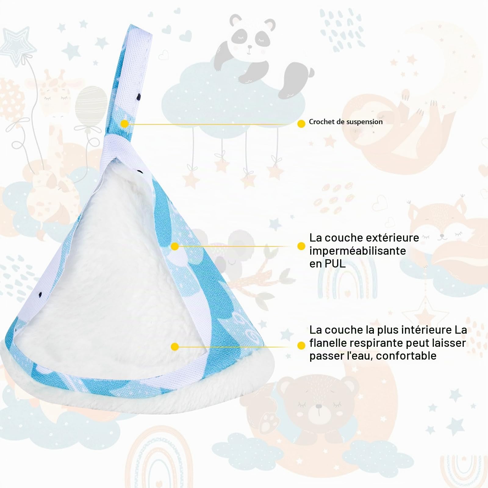 Pipi Tipi Lot de 12 couches pour bébé garçon Pee Teepee et 1 sac à, forte absorption d'eau, pour rester au sec lors du changement des, accessoires de changement de couches pour garçon