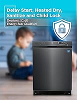 Vista 7 de BLACK+DECKER Lavavajillas integrado de 24 pulgadas, capacidad de ajuste de 12 lugares con bañera de acero inoxidable, lavadora con 6 programas