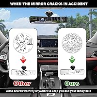 Vista 5 de Espejo retrovisor interior para automóvil, antideslumbrante, reduce los puntos ciegos, convexo, gran angular, HD, espejo retrovisor ajustable de 360