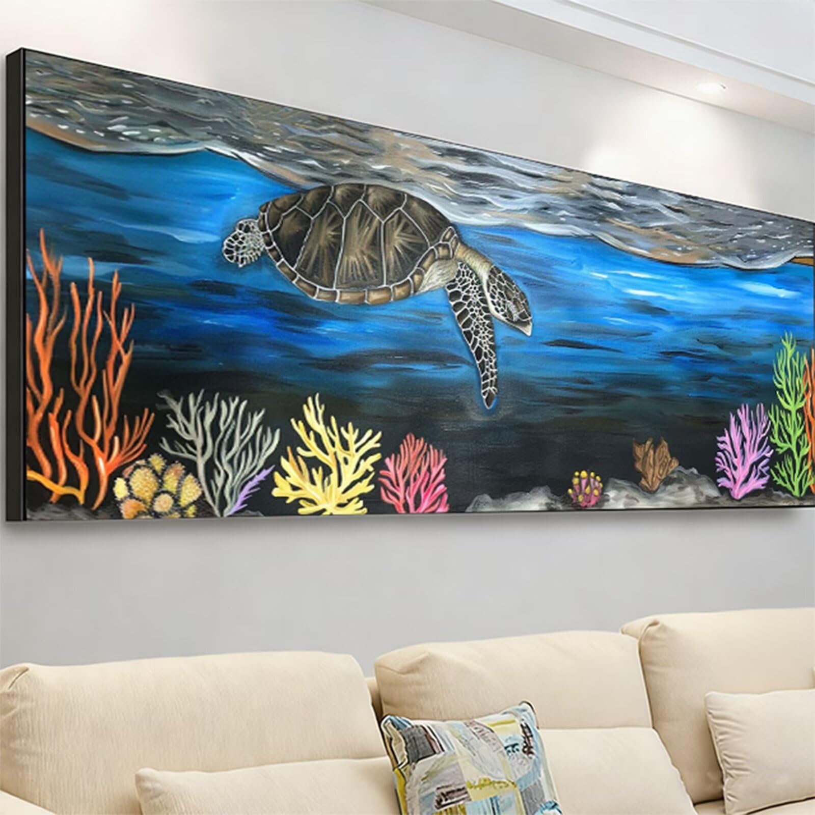 Duże zestawy do malowania diamentami z żółwiem morskim dla dorosłych, sztuka 5D Dimond Art Animal Gem Arts and Crafts dla dzieci, zestaw do haftu krzyżykowego z kryształami górskimi, dekoracja pokoju