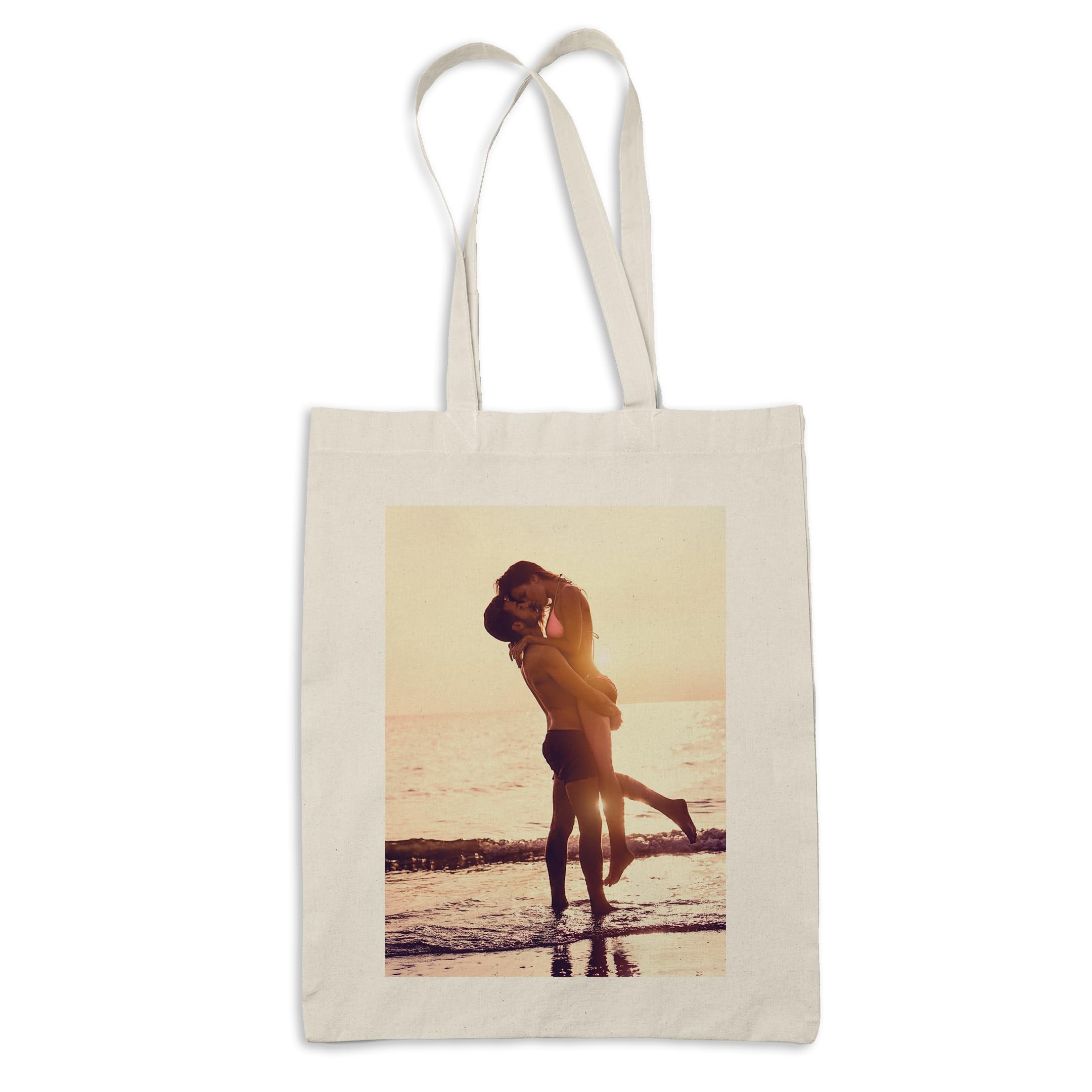 Genérico Bolsa Tote Personalizada con Foto Asas Largas Multiuso Compra Tote Bag Bolso Shopper