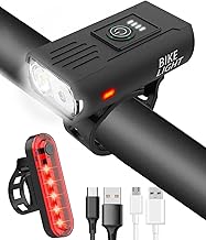 Bike Lights Front and Back, 2025 Upgrade Super Bright Bicycle Lights IPX4 Waterproof Cycle Lights, Durable Bike Light Easy To Install USB Rechargeable Mountain Bike Lights For Riding