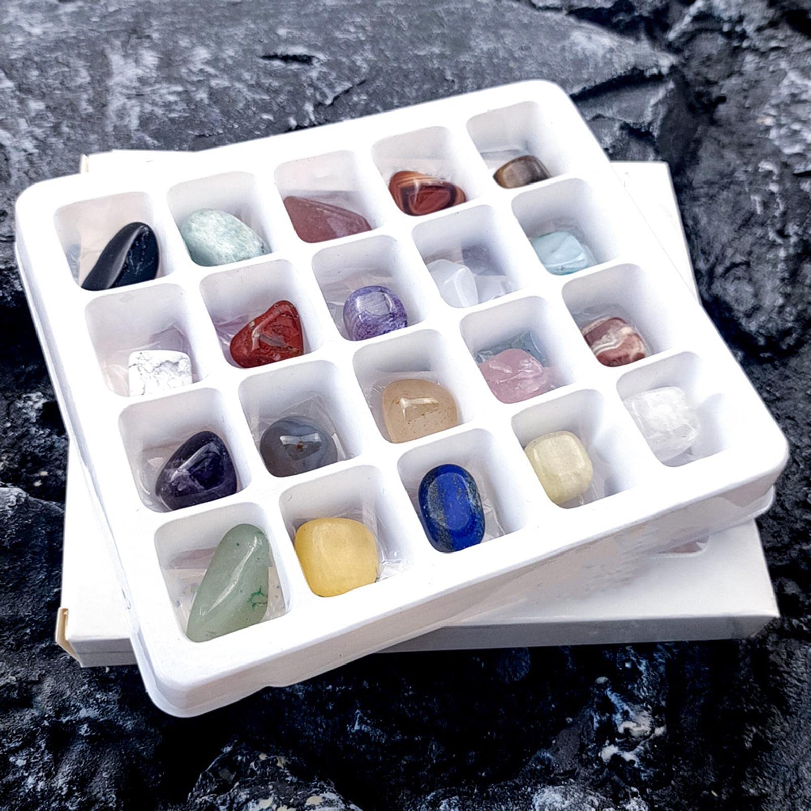 Kit Didattico Rocce Cristalli Minerali 20 Pezzi Pietre in Geologia per Bambini Scatola Da Collezione Adatto per Decorazione Casa, 3 pezzi
