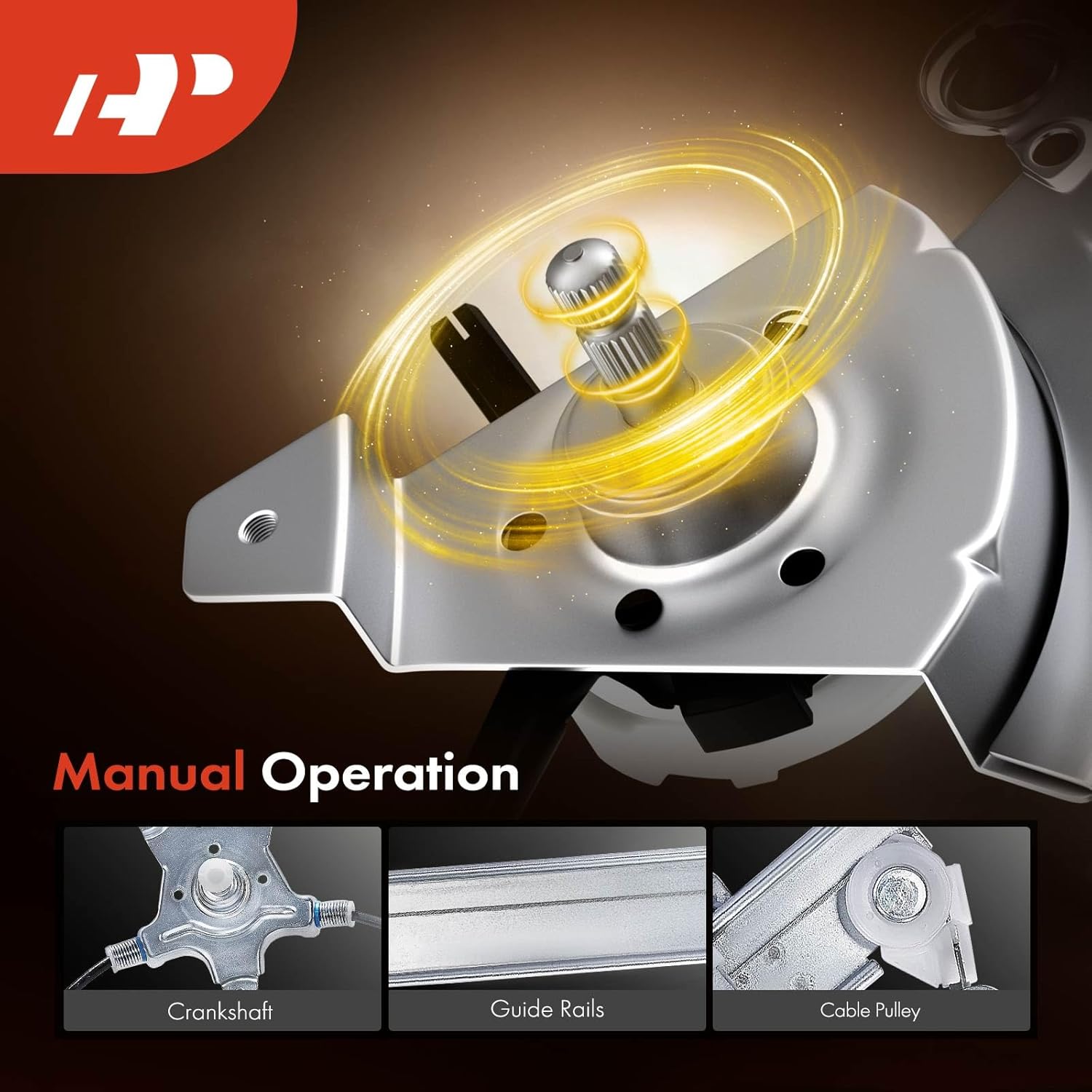 A-Premium Manual Window Regulator Rear Passenger Side Compatible with Nissan Sentra 1991 1992 1993 1994