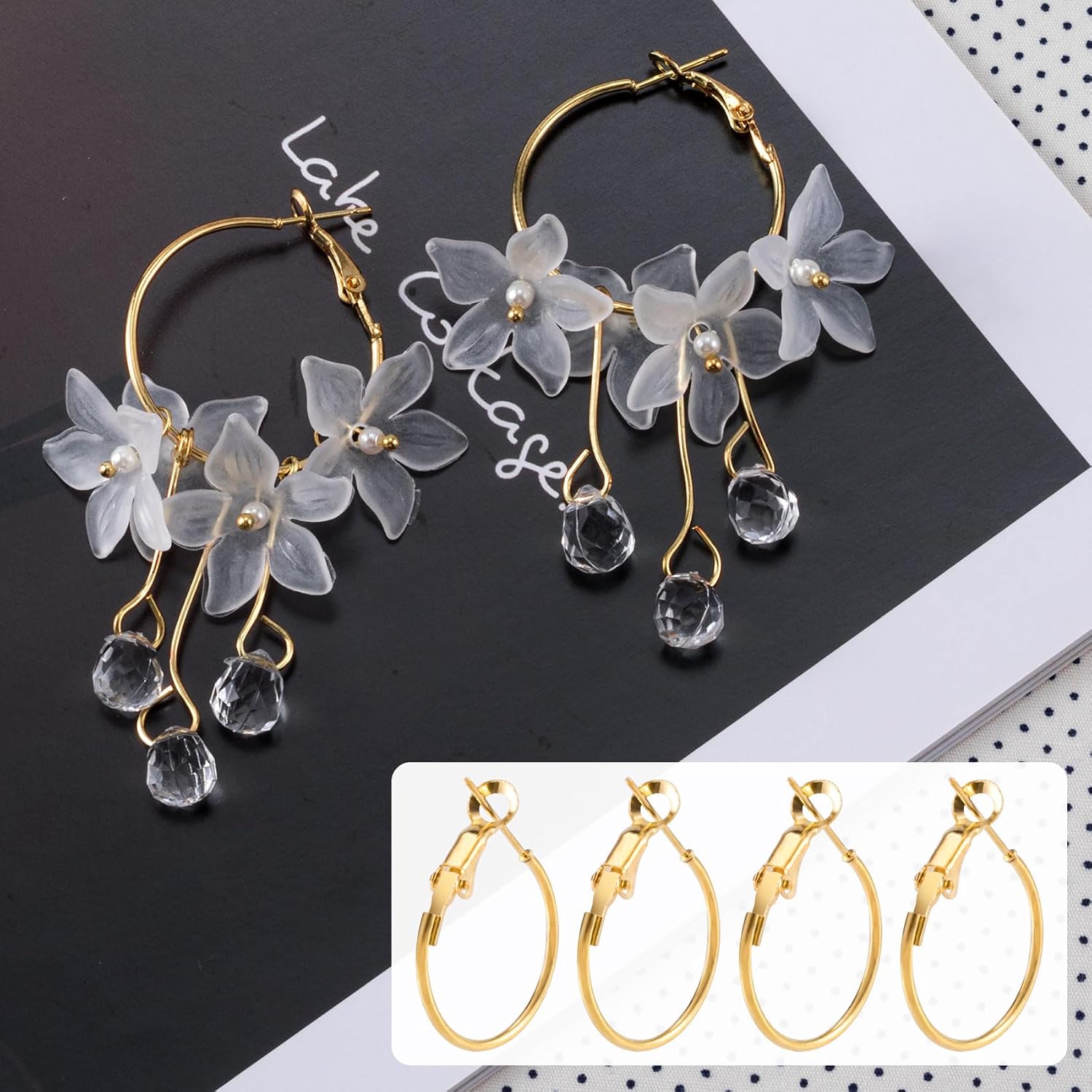 Joez Wonderful 32pcs Hoop Earrings Finding, 20mm, Silver & Gold