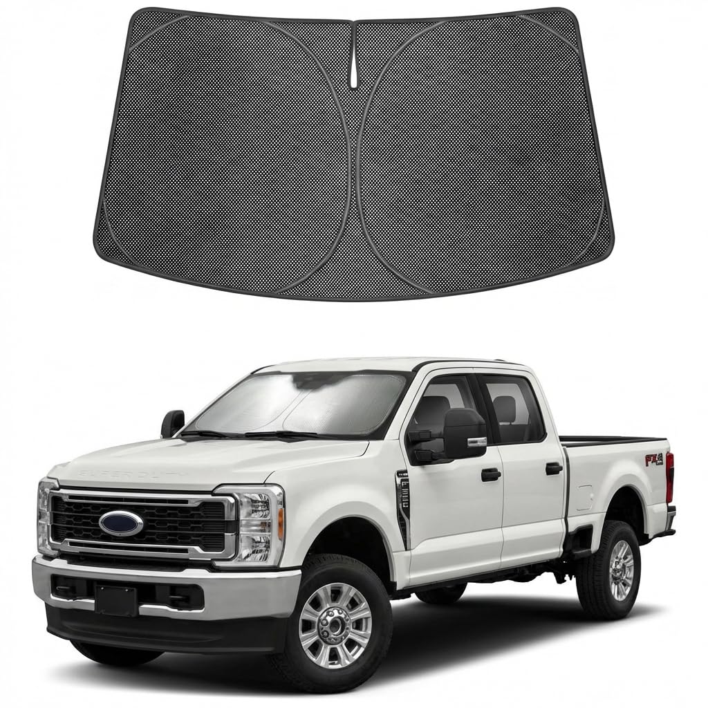 Proadsy Custom Fit Car Windshield Sun Shade for 2017-2026 Ford Super Duty