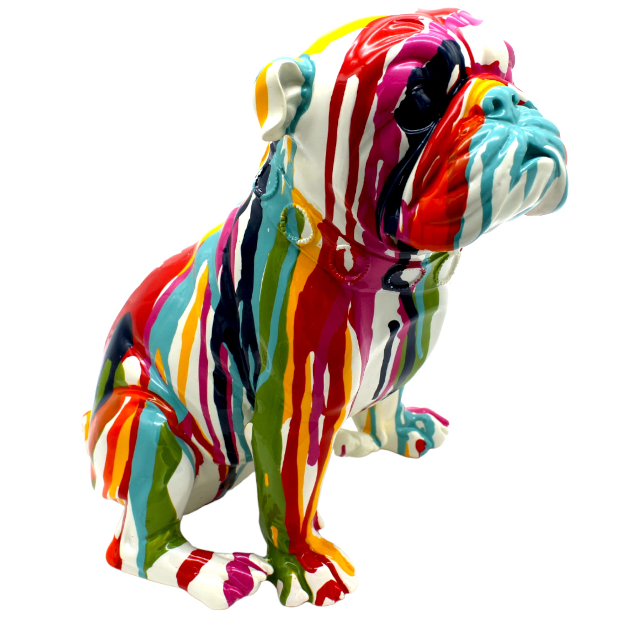 Interior Illusions Plus Sitting Graffiti French Bulldog-10in Tall Home Decor, Multi-Color