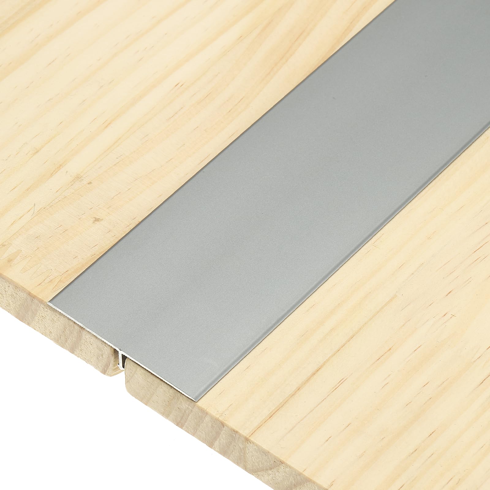 sourcing map 3Pcs T-Molding Transition Strips, 0.9m x 50mm (L x W) Aluminium Alloy Floor Flat Divider Strip Vinyl Flooring Edging Trim for Floor Gaps Doorways, Dark Gray — image 1