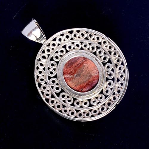Miniatura 6 de Colgante de plata esterlina maciza 925 con ópalo de fuego mexicano, joyería hecha a mano hermosa para niñas, Gema, Mexican--Fire Opal