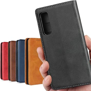 Arrows NX9 Case Notebook Type F-52A Case docomo Fujitsu Arrows NX9 Case Arrows NX9 F52A Applicable Cover Arrows NX9 Smartphone Case Notebook Mobile Case Wallet Case Built-in Magnet Mobile Cover Card Slots Simple Stand Function Calm Colors Retro Black