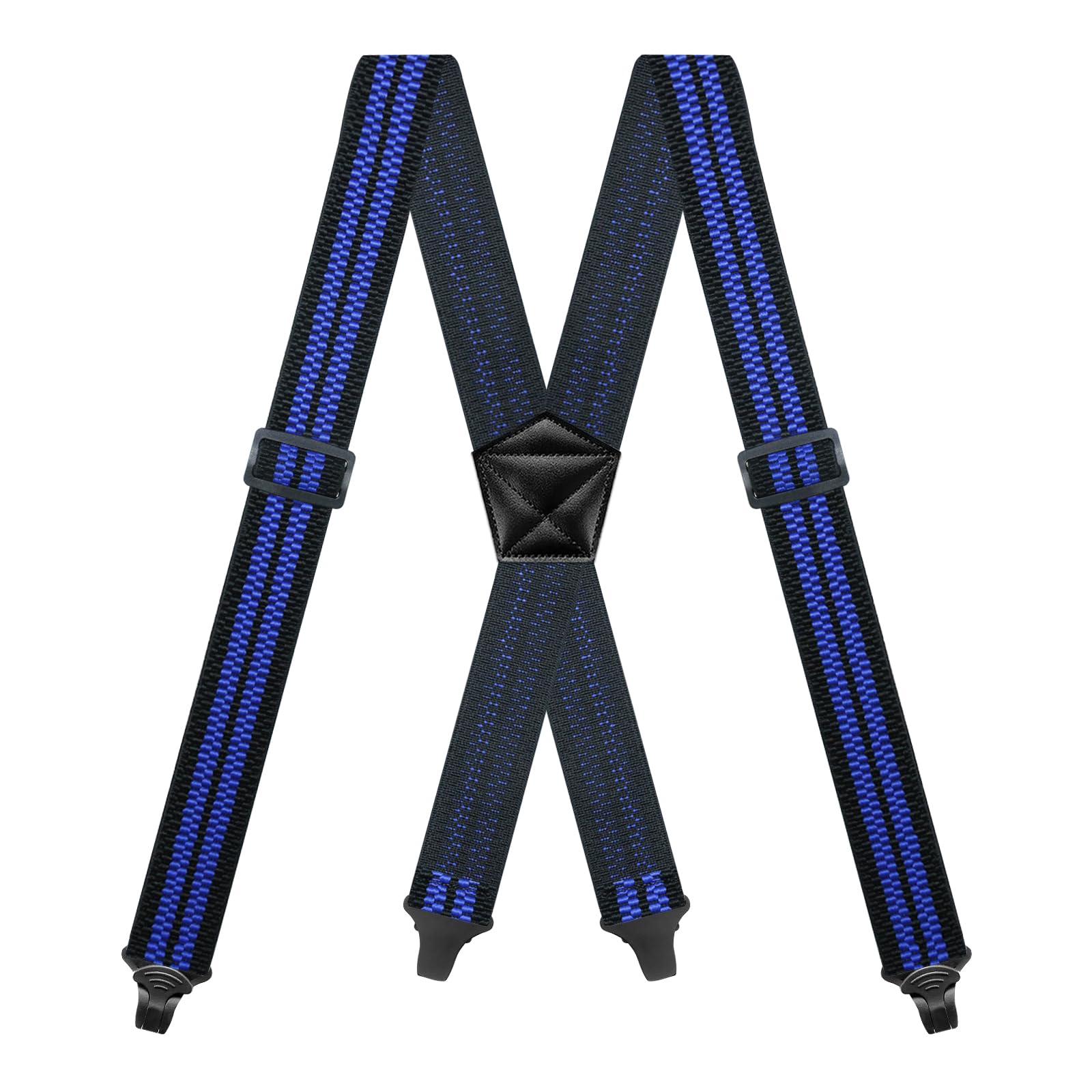 Clip Yeah Hosenträger Herren Breit 3.8cm mit 4 Kunststoffclips für Outdoor | Elastisch Hosenträger Herren Extra Stark Verstellbar Suspenders Anti-rutsch für Arbeitshose Jeans Motorradhose Skihose X-form