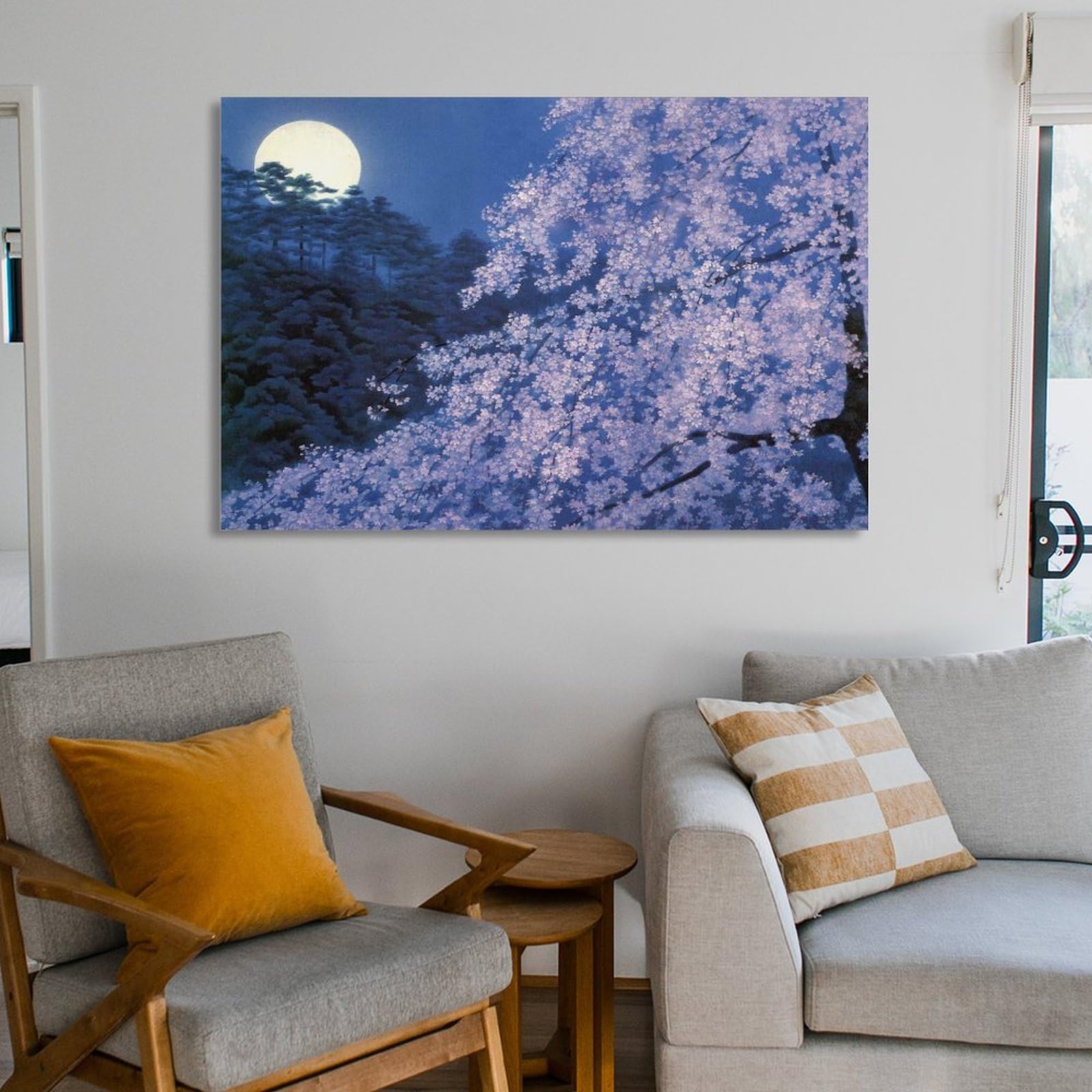 Amazon.co.jp: 東山魁夷「桜の風景」風景画有名画家、版画家、作家