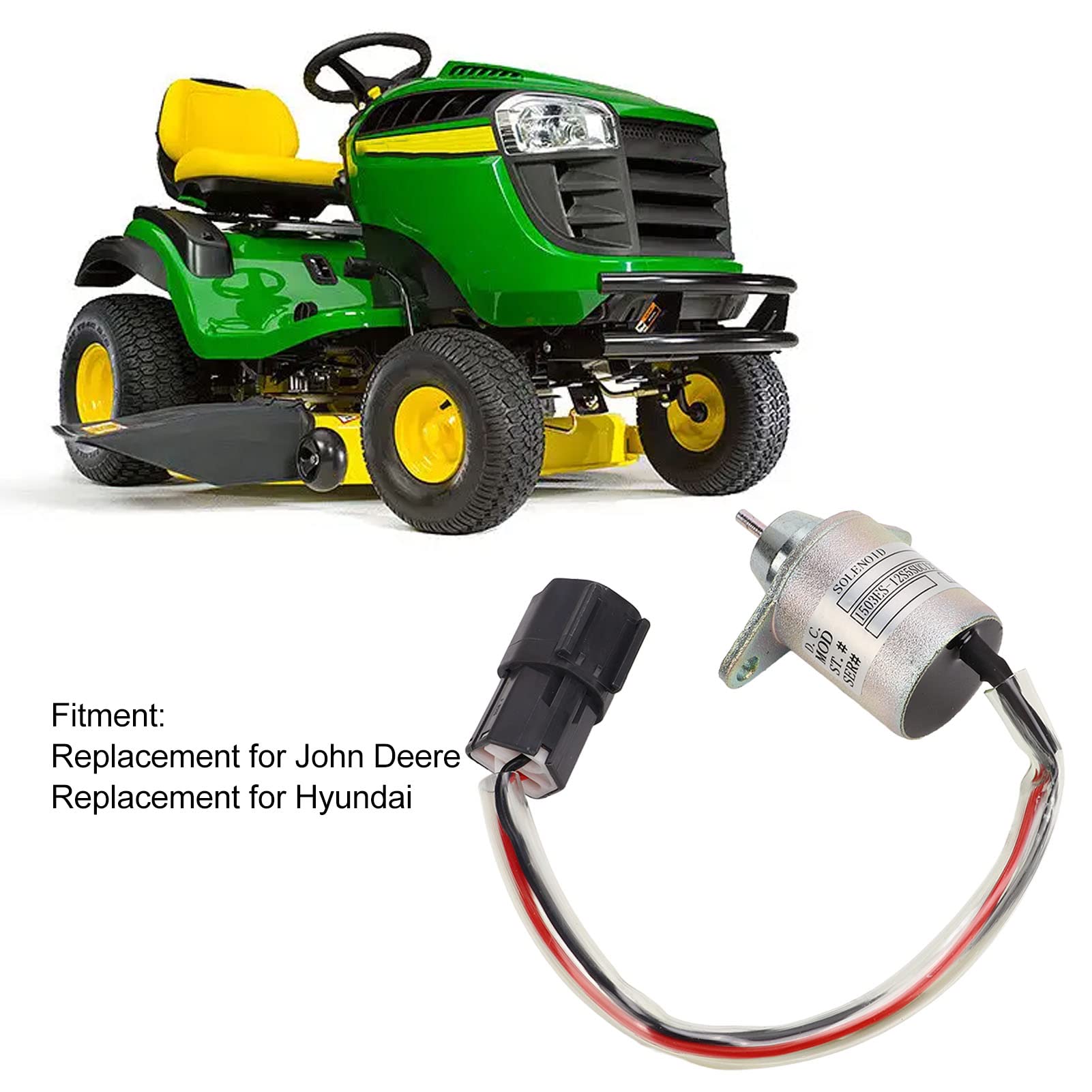 Solenoide di spegnimento, durevole 119233‑77931 Solido 12 V Professionale in metallo per motore