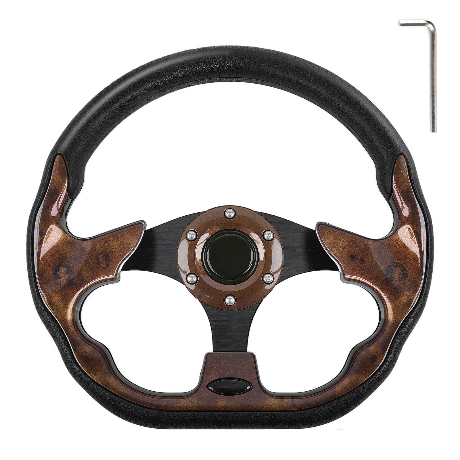 Golf Cart Steering Wheel, Fit EZGO TXT RXV, Club Car DS Precedent Tempo, Yamaha G2-G29 Most Golf Cart, Universal Golf steering Wheel, Ergonomic Design