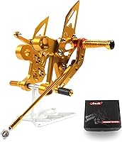 Vista 34 de Arashi (Versión 2.0) Estriberas ajustables para Yamaha MT09 FZ09 2014-2020 (QS)/FJ09 2014-2020/XSR900 2014-2021 MT 09 Conjunto de reposapiés Negro