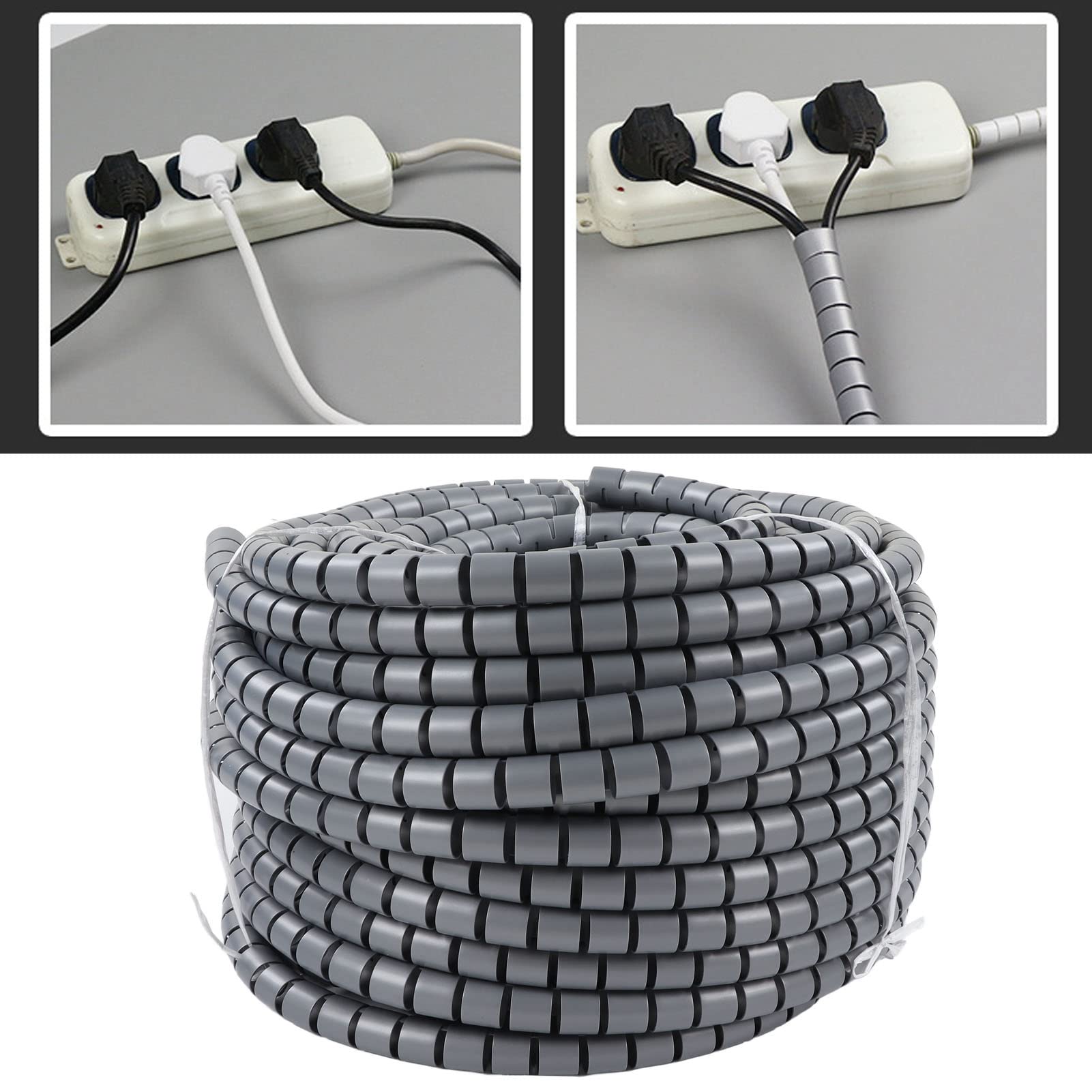 Envoltura de Cable, Enrollado Cable de PE Protector de Envoltura de Cable Funda Tubo de Bobinado de Alambre Flexible Protector de Manguito Paquete de Cable Eléctrico para