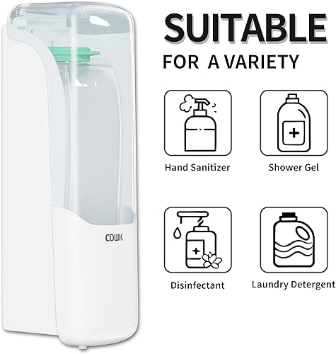 Miniatura 3 de Dispensador de jabón de manos para baño, dispensador de jabón de baño de 10 fl.oz10.1 fl oz, montaje en pared, dispensador de desinfectante de manos