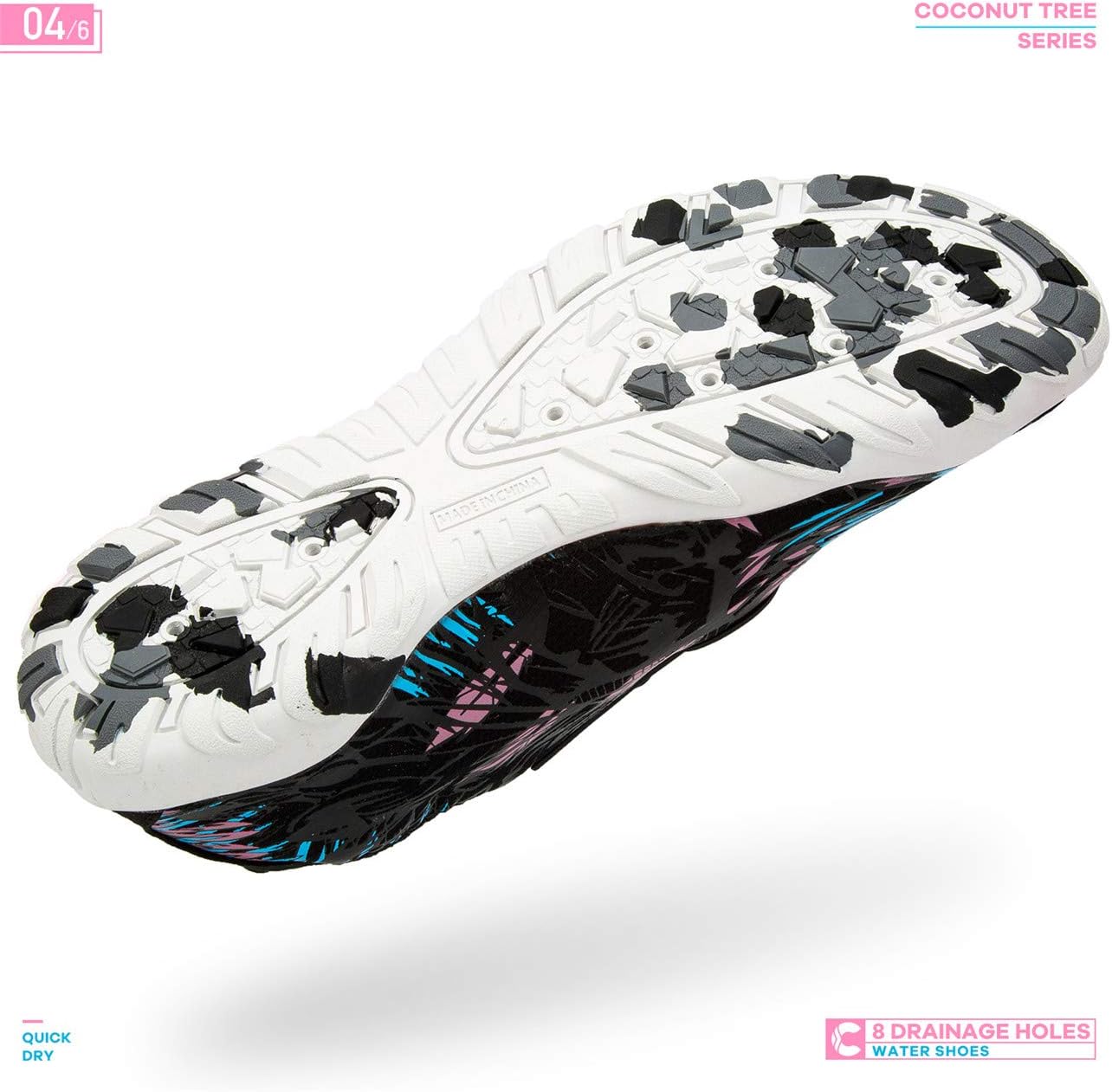 CROVA Men Women Water Shoes Quick Dry Lightweight Barefoot Solid Drainage Sole for Swim Diving Surf Beach Aqua Pool